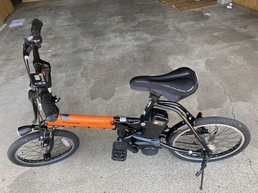 パナソニック Panasonic BE-ELW073K [電動アシスト自転車 オフタイム 前18型/後20型 8.0Ah 外装7段変速 オレンジ×ブラック]