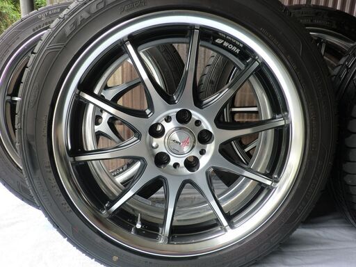 値下げ！　ワーク アルミホイール　17×７J　XSA　03C　タイヤ付き　４本セット　発送します(着払い)。