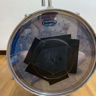格安　YAMAHA　DRUM 　ヤマハサイレンサー練習用消音ドラム（改造型）バスドラ16+タム10+タムホルダー　福岡県飯塚市　直接お引取り希望 匿名配送の画像