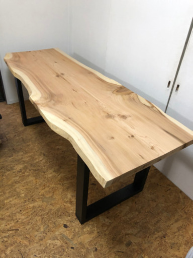 激安 高級 秋田杉 W197サイズ 無垢 一枚板ダイニングテーブル 近場配送無料☆