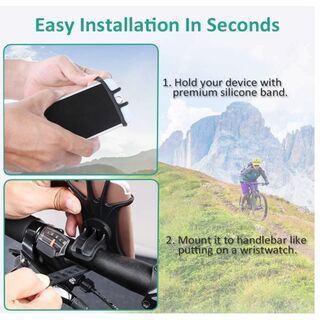 【新品・未使用】 自転車 スマホホルダー 360°回転可能 シリコン バイクの画像