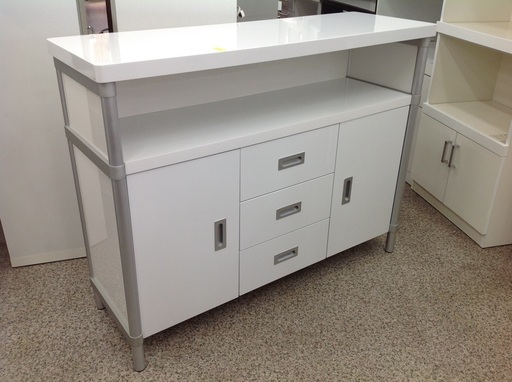 ニトリ 木製 ホワイト キッチンカウンター【9650355】