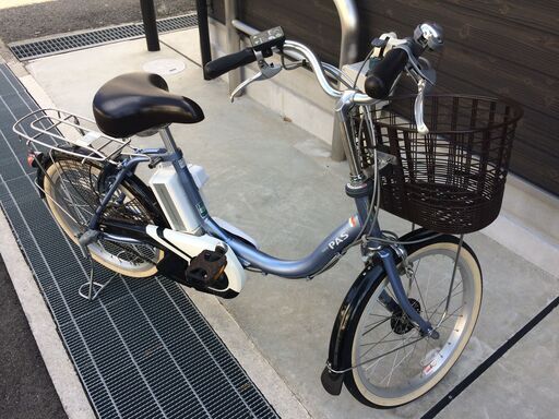 地域限定送料無料　ヤマハ　パス　コンパクト　新基準　小径車　20インチ　水色　アシスタ　ビビ　神戸市　電動自転車　