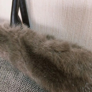 あげます！ファー付きツィード トートバッグの画像