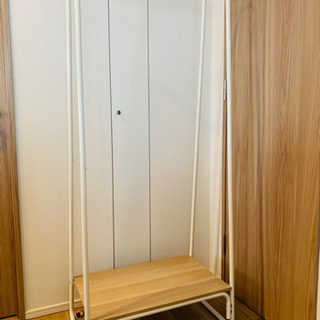 【定価3,280円】アイリスオーヤマ　ハンガーラック　ホワイトの画像