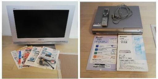 Panasonic　TH-26LX80-S 26型　VIERA　sharp DV-AC72
