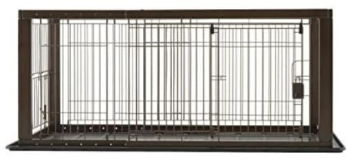 リッチェル 木製スライドペットサークル レギュラー ダークブラウン