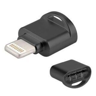 iPhoneカードリーダー microSD ブラックかシルバーに...