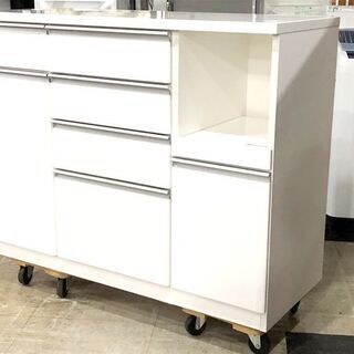 札幌近郊　送料無料　キッチンカウンター キッチン家具 台所 収納...