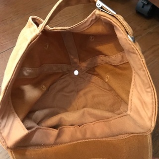 差し上げます。キャップ帽　黄土色　レディース　サイズ調整可の画像