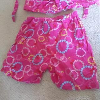 100センチチェリーとお花柄の甚平の画像