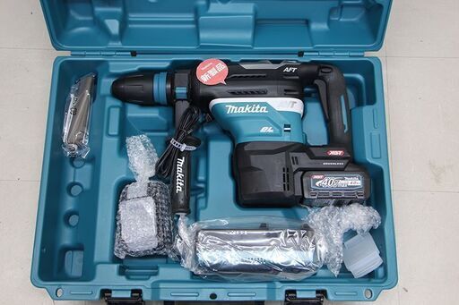 未使用品 makita マキタ 40mm 40Vmax 充電式 ハンマドリル 4.0Ahバッテリ×2付 HR005GRMX (D4068hxxY)
