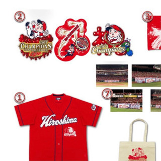 広島東洋カープ V8記念ステッカーセット (３枚組 )の画像