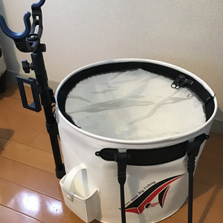 ※値引きしました。　竿立て付きアジバケツ