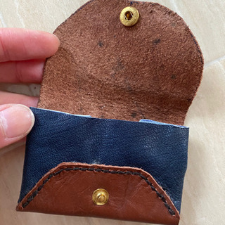 エチオピアレザー　ハンドメイド　コインケースの画像