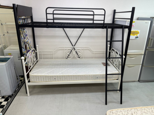 【リサイクルサービス八光　田上店　配達・設置OK】ブラック　シングルロフトベッド