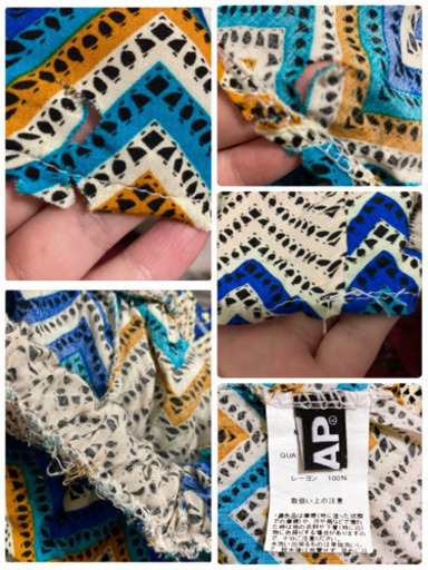 ご購入者様決定꒰ANAP꒱訳あり ワイドパンツ 青系 インド アジアン エスニック柄