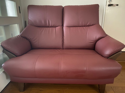 本革　ハイバックソファ