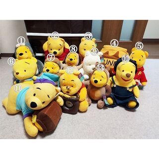 【値下げ】ディズニーくまのプーさん　大きなぬいぐるみ13体まとめ売り