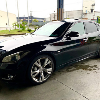 フーガ⑤ 370GT タイプS 51 サンルーフ　革シート　ローダウン　純正20インチアルミ　交換可能　車両交換の画像