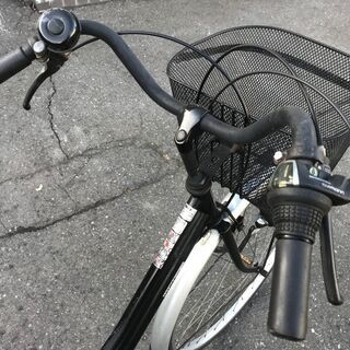 札幌市◆ シティサイクル 自転車 / 27インチ /6段変速■ フロント バスケット 付き / カゴ ママチャリの画像