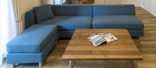 【美品】ソファ / 2人掛け / 3人掛け / L字 / ブルー / 青色 / NOCE