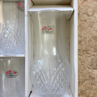 昭和レトロ　ガラスコップ、ポット新品セットの画像