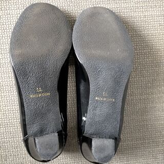 【美品】LOVERS PATIENT/ローファーパンプス/黒/ブラック/LLサイズ（24.5㎝）/ヒール約7㎝の画像