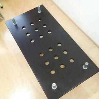 ☆引き取り限定0円☆ガラスローテーブルの画像