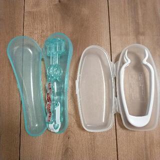 離乳食作りセット☆キティちゃん調理器具 マッシャー＆麺カッター おやつケースの画像