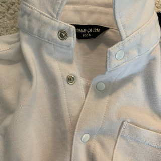 キッズ用 COMME CA ISM長袖ポロシャツ100cm ＋ネクタイ＋半ズボンの画像