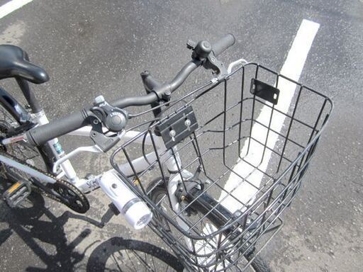 ☆24インチ ブリヂストン 自転車 SHL474  外装7段変速 女の子向け オーロラホワイト カゴ付き カギ付き ライト付き 札幌 