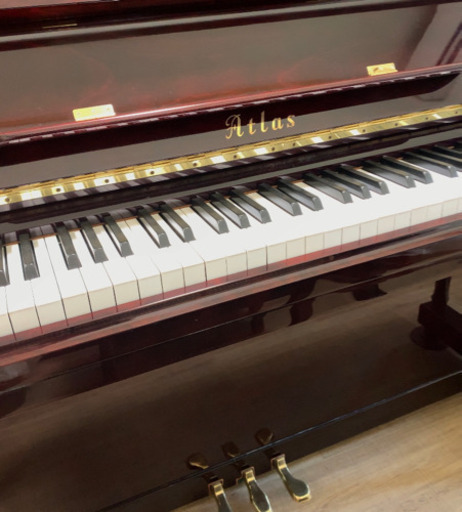 【木目の猫脚ピアノ】アトラス社製 アップライトピアノ