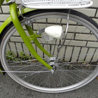 【シティサイクル　26インチ】 SKOG　スコーグ　ノルディックグリーン　黄緑色の画像