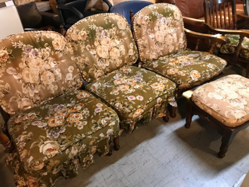 JF02139 飛騨家具 柏木工 トリプルソファ 張り替え