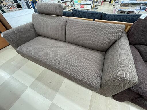 3人掛けソファ ニトリ ヘッドレスト付 チャコグレー