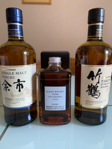 ニッカウィスキー　竹鶴、余市とフロム ザ バレル 3本セット