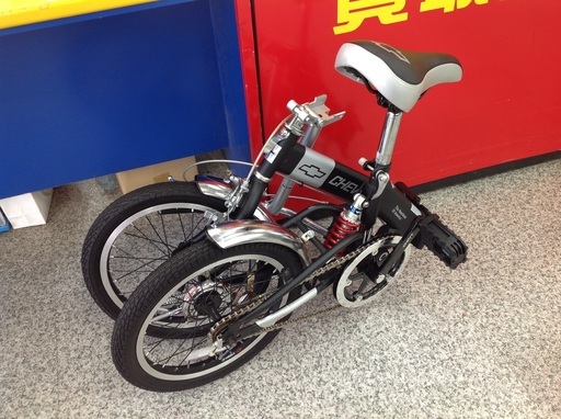 折りたたみ自転車 CHEVROLET 16インチ ブラック【9651442】