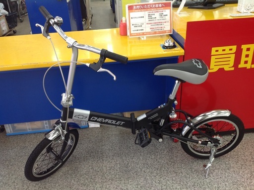 折りたたみ自転車 CHEVROLET 16インチ ブラック【9651442】