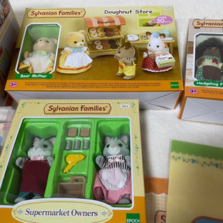 シルバニアファミリー おとどけピザ屋さん あげたてドーナツ屋さん 赤い屋根の大きなお家 ファイル　スーパーマーケットオーナー の画像