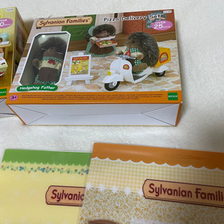 シルバニアファミリー おとどけピザ屋さん あげたてドーナツ屋さん 赤い屋根の大きなお家 ファイル　スーパーマーケットオーナー の画像