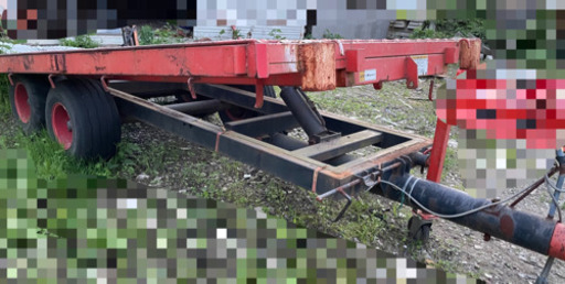 トラクター牽引トレーラー　油圧式ダブルタイヤ