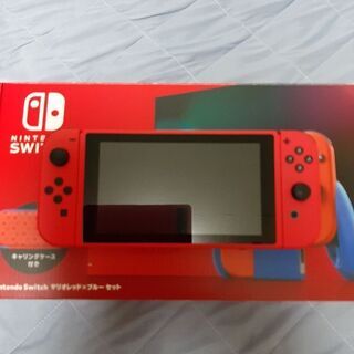 （美品）Nintendoswitch本体　マリオレッド✕ブルーセット　の画像
