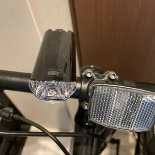 【美品】折り畳み　クロスバイク、Uber eats配達カバン付きの画像