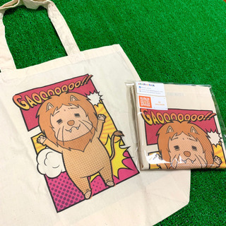 アメコミ風 ライオンキャラのトートバッグの画像