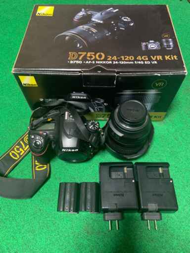 Nikon D750 24-120 VR レンズキット　バッテリー、充電器予備付