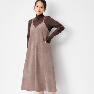 <再再値下げ<マタニティに>キャミソールワンピース　サロペット　長袖パジャマ　XLの画像