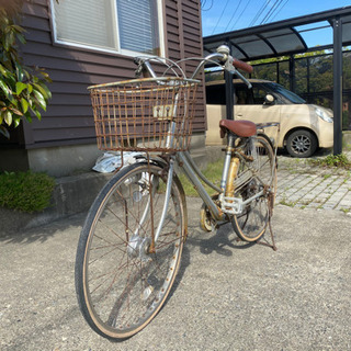 自転車 大人用 ノーパンクタイヤ サビあり