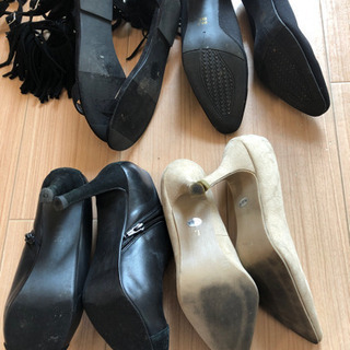 24.5靴　ヒール　サンダル　計4足の画像