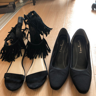 24.5靴　ヒール　サンダル　計4足の画像